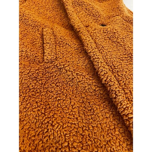 Pretty Garden Women's Knee Length Teddy Bear Fleece Coat with Hood Size L - Picture 6 of 10